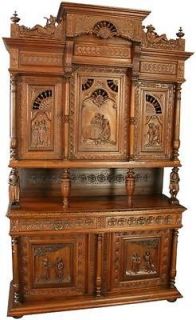   CHESTNUT FRENCH BRITTANY STYLE BEER WINE BUFFET HUTCH LIQUOR CABINET