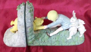 Charpente Walt Disney Winnie The Pooh Book Ends Ceramic Sculpture 