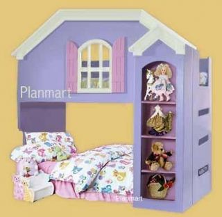 Dollhouse Loft / Bunk Bed Furniture Woodworking Plans