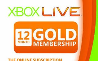Xbox Live 12 Month Gold Card Sealed ready to redeem Xbox 360