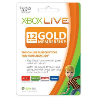 xbox live membership gold 12 month in Prepaid Gaming Cards