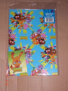 MOSHI MONSTERS = GIFT WRAPPING PAPER / SHEETS