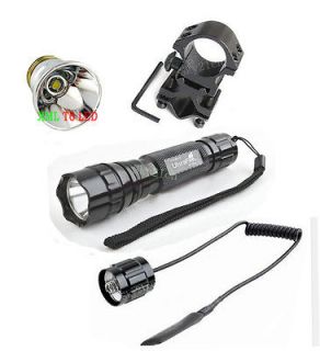   CREE XML T 6 LED 1000Lumens Torch +mount+Tactical Switch For Hunting