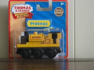 Thomas & Friends Wooden Railway Proteus with Lamps Light Up NIB