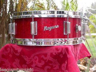   ROGERS POWERTONE 14 RED SPARKLE SNARE DRUM for DRUM SET LOT# K466