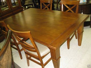   Tuscano Refectory Leg Dining Table w/ 4 X Back Dining Chairs Cherry
