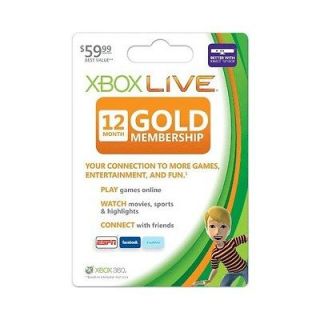 xbox 360 live 12 month in Prepaid Gaming Cards