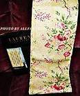   100% COTTON FLORAL RED TAN BEIGE THICK FABRIC SHOWER CURTAIN NIP