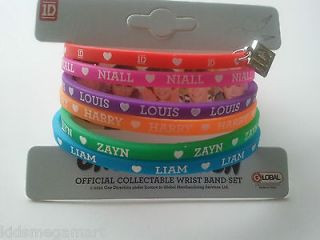 Wristband OFFICIAL Licensed One Direction GUMMY BANDS wrist band 