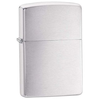 New Zippo Brushed Chrome Lighter Full Size Windproof Cigar Pipe 
