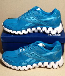 New Reebok ZigTech Zigsonic Mailbu Blue/White Athletic Shoes Men (10 