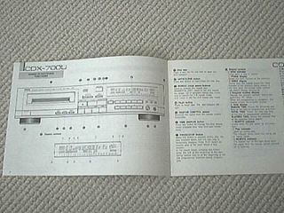 Yamaha CDX 700U CD player owners manual