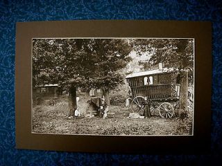 Romany Gypsy Caravan Wagon Appleby Horse Fair Historical print