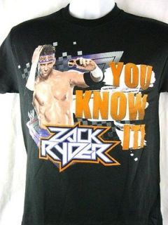 Zack Ryder You Know It WWE Authentic Black T shirt New