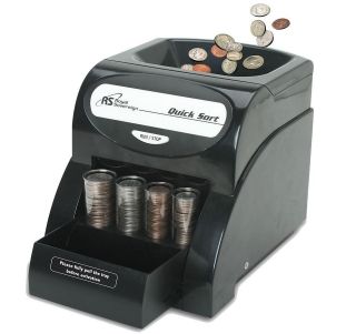 ROYAL SOVEREIGN quick SORT 4 ROW COIN SORTER QS 1AC ELECTRIC W/ CHANGE 