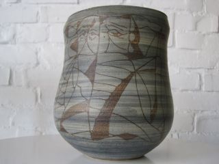 Mid Century Modern Art Pottery Artist Studio VASE abstract vtg scheier 