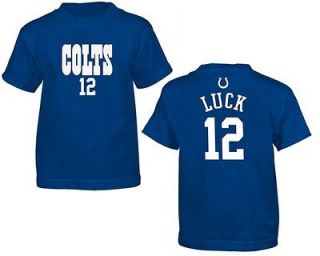 Indianapolis Colts Andrew Luck YOUTH Blue Name and Number Jersey T 