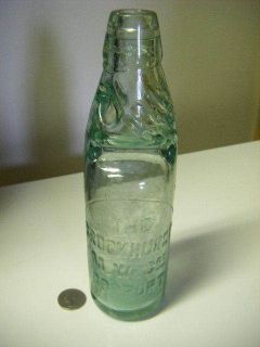 rare codd bottle Shaws Pat 1907 The Brockhurst Gosport