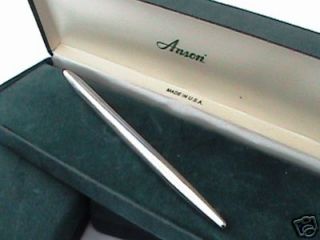 Anson Polished Chrome Ballpoint Purse pen Made in USA