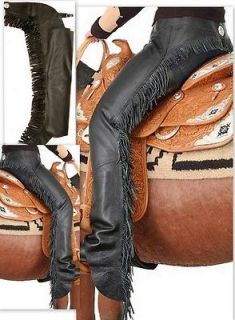 Softy Leather Tough Chap Motorcycle Horse Ride Drive Western Show 