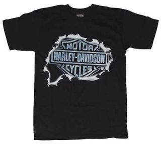 HOUSE OF HARLEY DAVIDSO​N® MILWAUKEE MENS RIPPED METAL T SHIRT NEW 