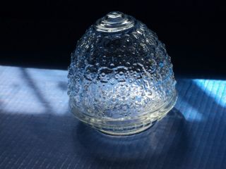 Vintage Art Deco figural clear glass acorn pendant sconce chandelier 