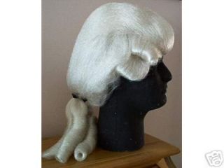 colonial white wig unisex barrister court men women costume accessory 