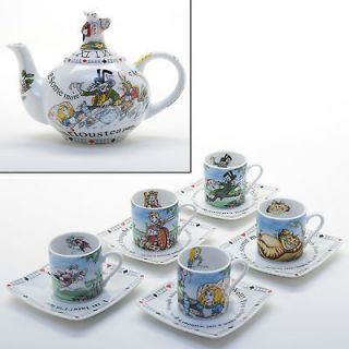 Cardew Alice in Wonderland 11pc Tea Set *NEW* Tea Pot, Cups & Saucers