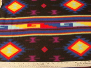 Fleece fabric AZTEC design in Bright Colors BTY