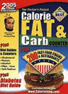   Fat and Carbohydrate Counter by Allan Borushek 2004, Paperback