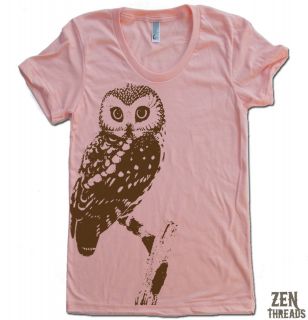 Womens URBAN OWL tee t shirt american apparel S M L XL