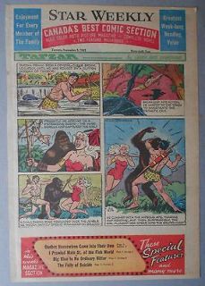 Tarzan Sunday by John Celardo from 9/3/1955. Tabloid Size Page 
