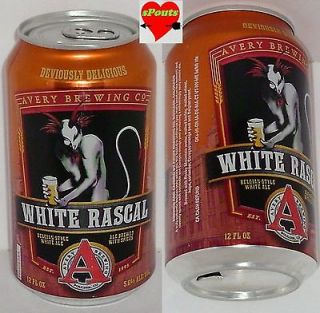 WHITE RASCAL ALE MICRO AVERY BREW BOULDER,CO. BEER CAN COLORADO 