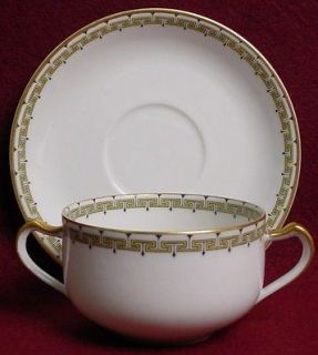 HAVILAND china ALBANY pttrn BOUILLON CUP & SAUCER SET