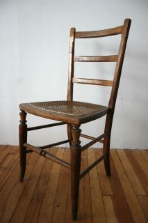 Antique Victorian Bedroom Chair Cane Seat Mahogany Fine Quality