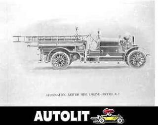 1915 Ahrens Fox K2 Fire Truck Factory Photo