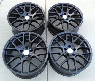 19 Acura TL 2009 & Up Staggered Alloy Wheels Rims Matte Black Color 