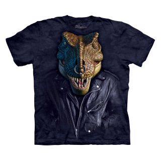 Nas T Rex Dinosaur Leather Jacket The Mountain Adult & Youth T Shirts
