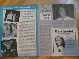 Jimmy McNichol, Set of TWO Vintage Full Page Clippings