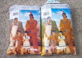 BUTTERICK 4171 INDIAN COUPLE brave squaw THANKSGIVING PAGENT M L 