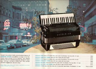 Vintage EXCELSIOR ACCORDION Advertising Brochures CONTINENTAL 