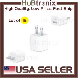 Lot of 15 USB AC Wall Charger/Adapter US PIN for iPhone,iPod,iPad 