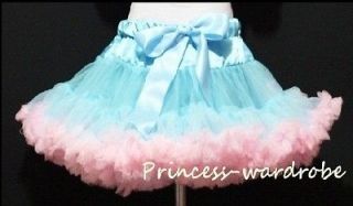 Light Blue Pink FULL POSH Pettiskirt Skirt Party Dance Tutu Dress Kids 