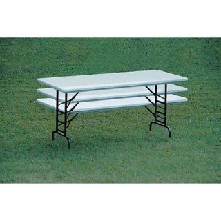 Correll, Inc. Small Plastic Folding Table with Adjustable Legs