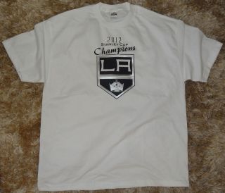 Los Angeles kings 2012 Stanley Cup Hockey L A Champions White T shirt 