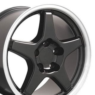 Single 17 x 11 Black Corvette ZR1 V Lip Wheel Fits Camaro