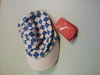 Puma Pink Lady Cat Argyle Cap Size Small New With Tags