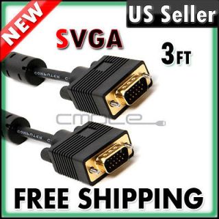 FT Premium SVGA VGA Monitor Male Extension Cable HD 15 pin DB15 