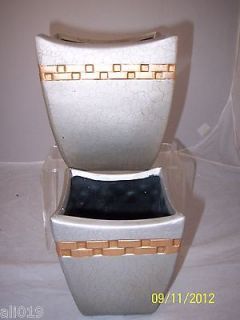   Design with Gold Accent Flower Pots Square Set of 2 4.5 & 6