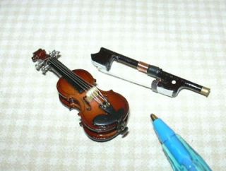Miniature Heidi Ott Violin w/Bow (Small) for DOLLHOUSE Miniatures